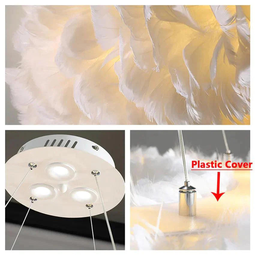 Luminaire Élégant en Plumes d'Oie - IL584297-ILLUMEEN.COM