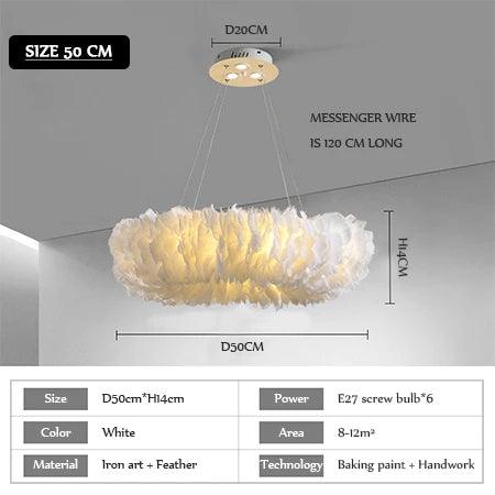 Luminaire Élégant en Plumes d'Oie - IL584297-ILLUMEEN.COM