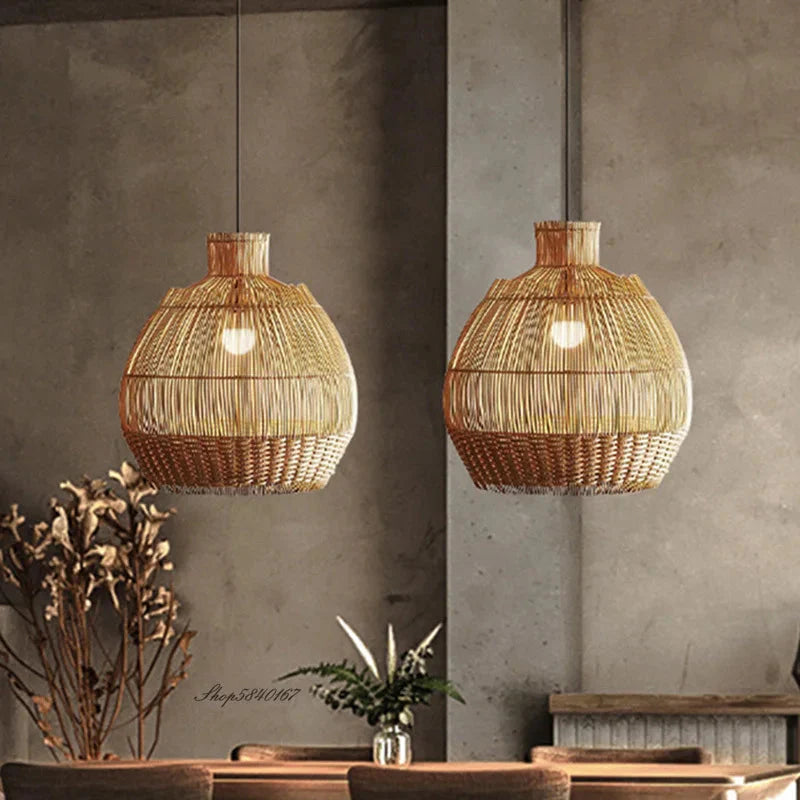 Luminaire Élégant en Rotin Naturel IL582793-ILLUMEEN.COM