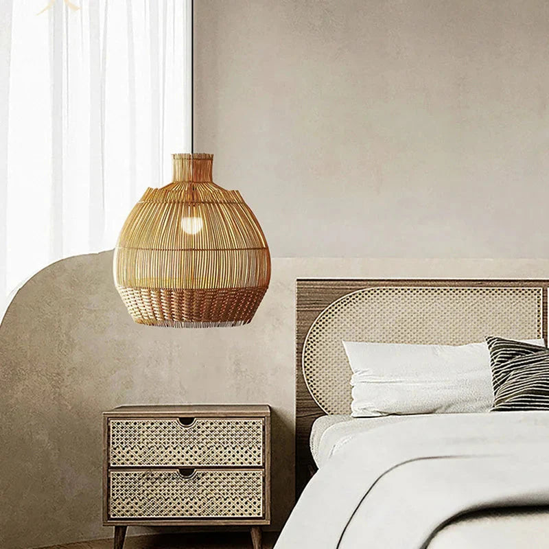 Luminaire Élégant en Rotin Naturel IL582793-ILLUMEEN.COM