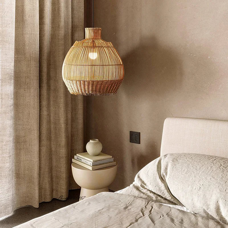 Luminaire Élégant en Rotin Naturel IL582793-ILLUMEEN.COM
