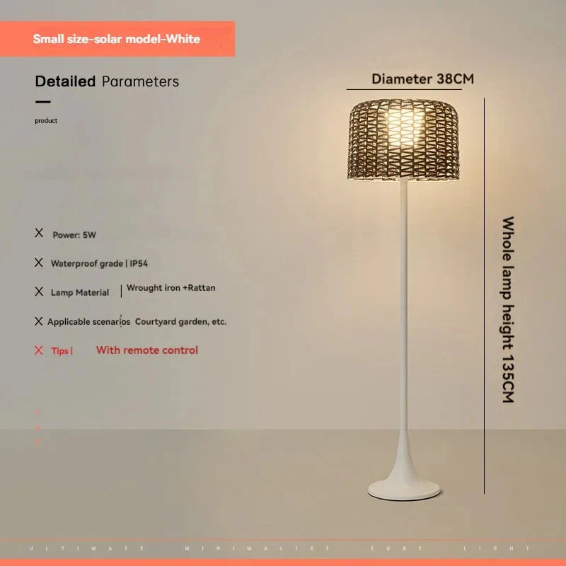 Luminaire Élégant en Rotin Solaire IP54 - IL562839-ILLUMEEN.COM