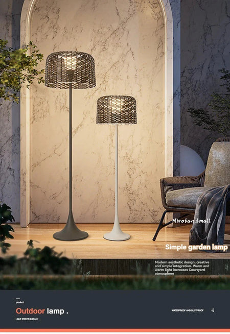 Luminaire Élégant en Rotin Solaire IP54 - IL562839-ILLUMEEN.COM
