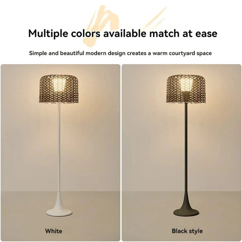 Luminaire Élégant en Rotin Solaire IP54 - IL562839-ILLUMEEN.COM