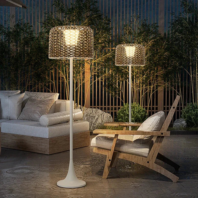 Luminaire Élégant en Rotin Solaire IP54 - IL562839-ILLUMEEN.COM