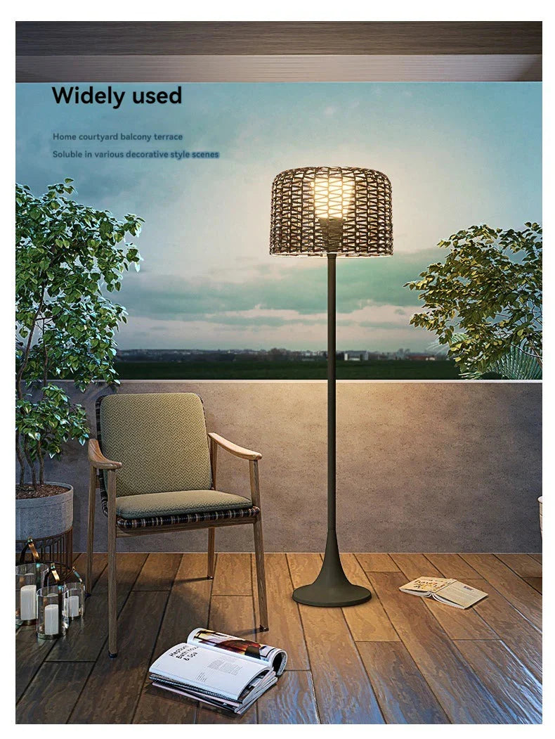 Luminaire Élégant en Rotin Solaire IP54 - IL562839-ILLUMEEN.COM