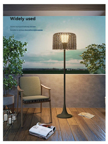 Luminaire Élégant en Rotin Solaire IP54 - IL562839-ILLUMEEN.COM