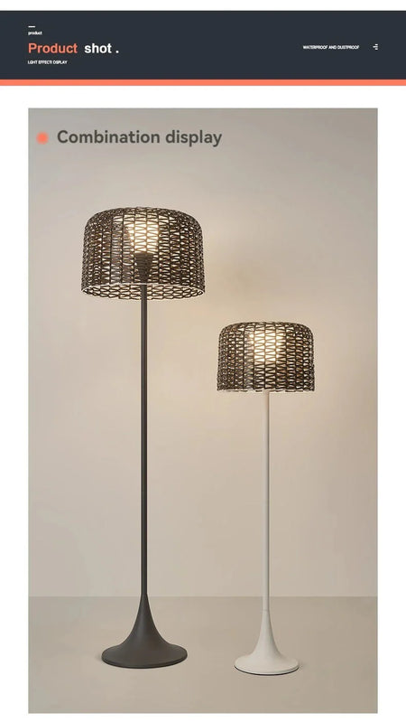 Luminaire Élégant en Rotin Solaire IP54 - IL562839-ILLUMEEN.COM