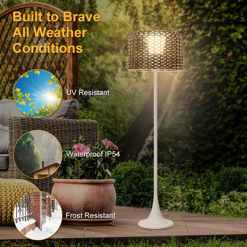 Luminaire Élégant en Rotin Solaire IP54 - IL562839-ILLUMEEN.COM