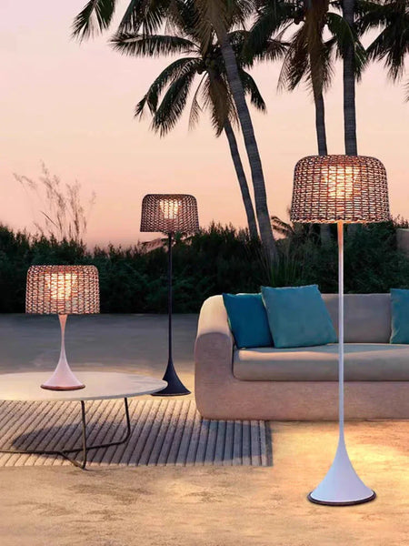 Luminaire Élégant en Rotin Solaire IP54 - IL562839-ILLUMEEN.COM