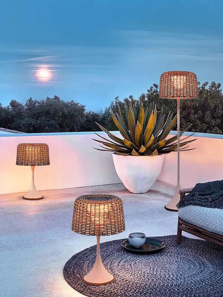 Luminaire Élégant en Rotin Solaire IP54 - IL562839-ILLUMEEN.COM