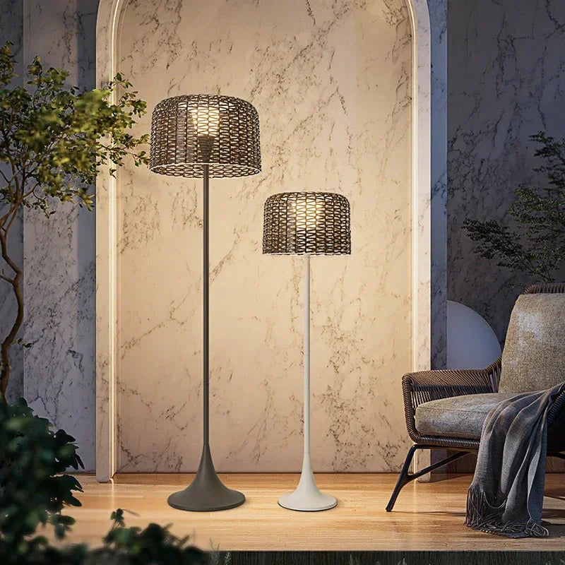 Luminaire Élégant en Rotin Solaire IP54 - IL562839-ILLUMEEN.COM
