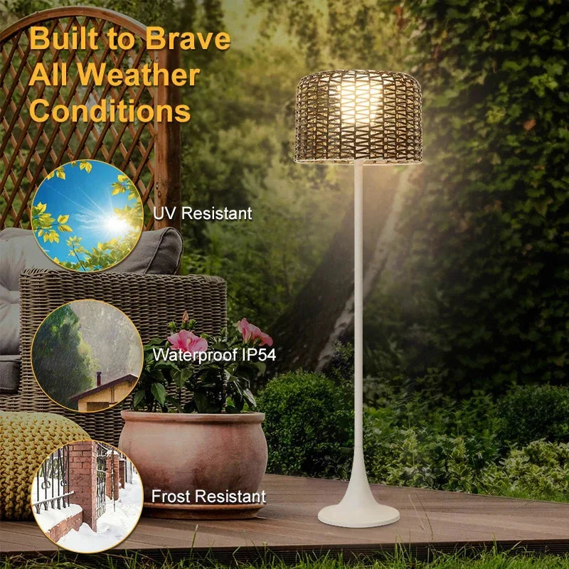 Luminaire Élégant en Rotin Solaire IP54 - IL562839-ILLUMEEN.COM