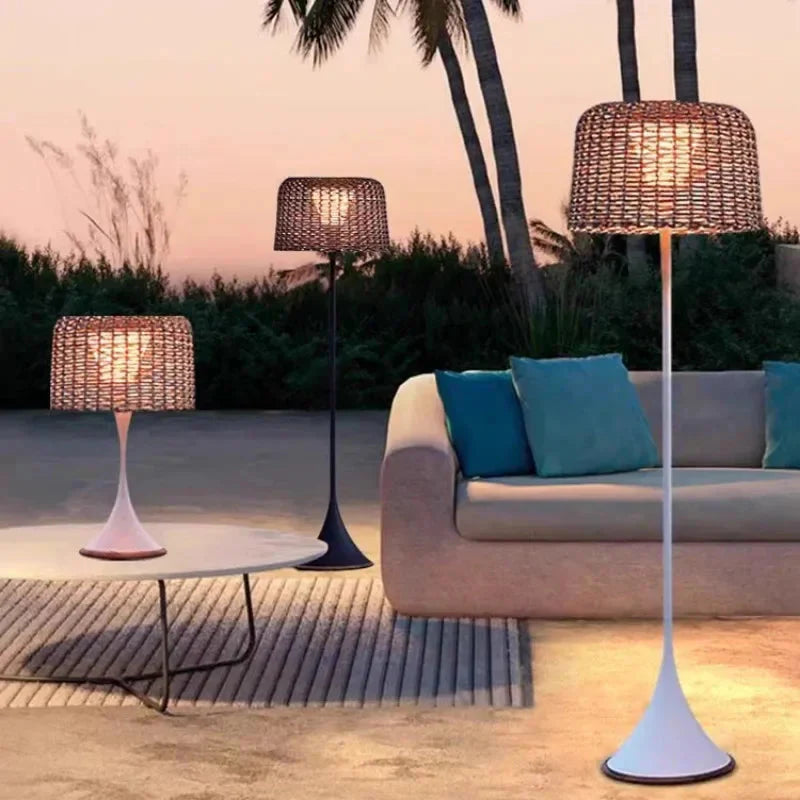Luminaire Élégant en Rotin Solaire IP54 - IL562839-ILLUMEEN.COM