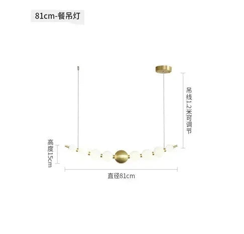 Luminaire Élégant en Sphères Opalines IL524738-ILLUMEEN.COM