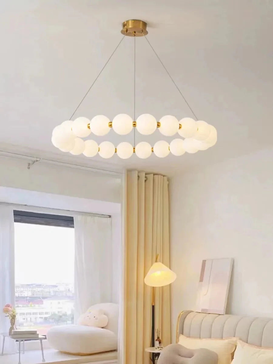 Luminaire Élégant en Sphères Opalines IL524738-ILLUMEEN.COM