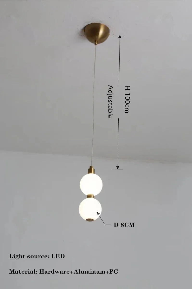 Luminaire Élégant en Sphères Opalines IL524738-ILLUMEEN.COM