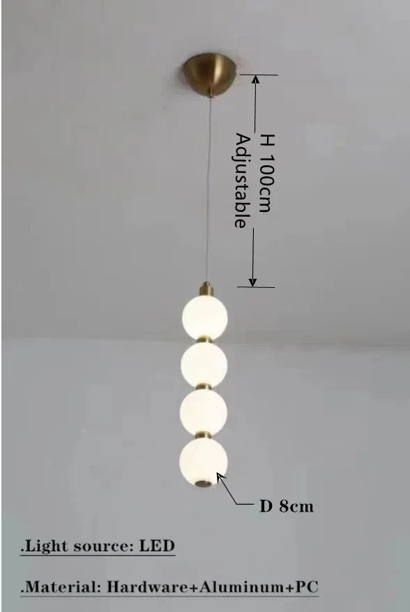 Luminaire Élégant en Sphères Opalines IL524738-ILLUMEEN.COM
