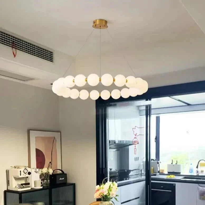 Luminaire Élégant en Sphères Opalines IL524738-ILLUMEEN.COM
