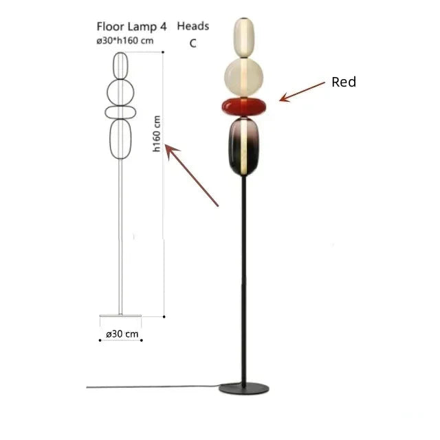 Luminaire Élégant en Verre Coloré IL450782-ILLUMEEN.COM
