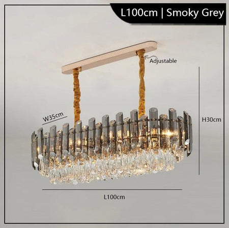 Luminaire Élégant en Verre Fumé et Ambre IL583729-ILLUMEEN.COM