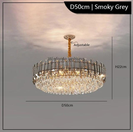 Luminaire Élégant en Verre Fumé et Ambre IL583729-ILLUMEEN.COM