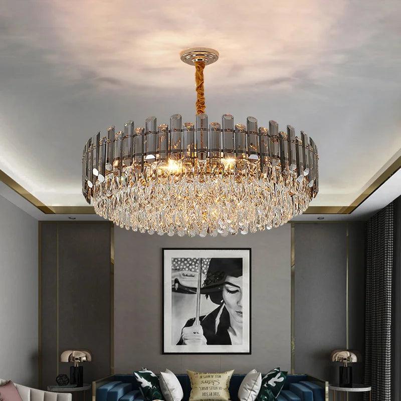 Luminaire Élégant en Verre Fumé et Ambre IL583729-ILLUMEEN.COM