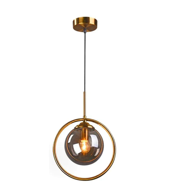 Luminaire Élégant en Verre Fumé et Laiton IL583947-ILLUMEEN.COM