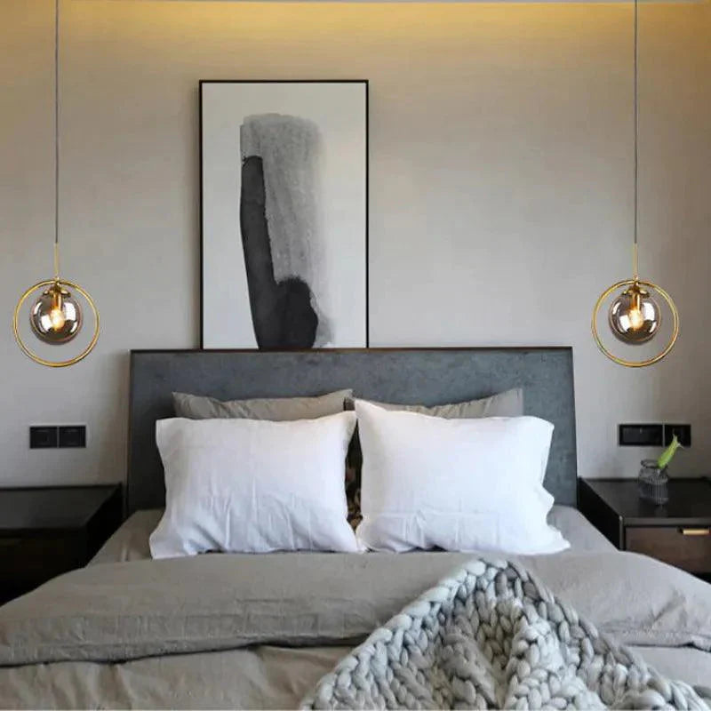 Luminaire Élégant en Verre Fumé et Laiton IL583947-ILLUMEEN.COM