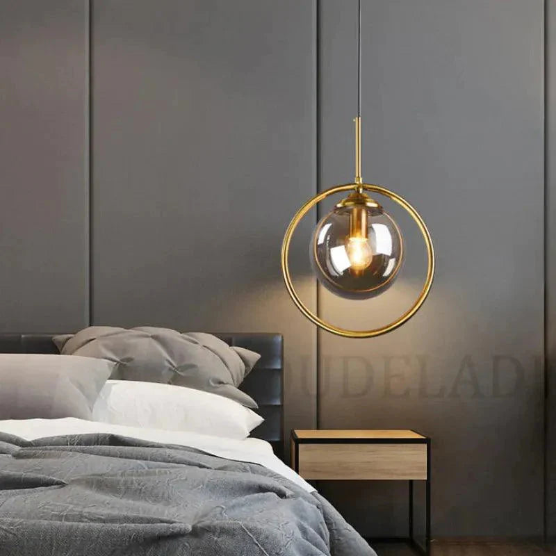 Luminaire Élégant en Verre Fumé et Laiton IL583947-ILLUMEEN.COM