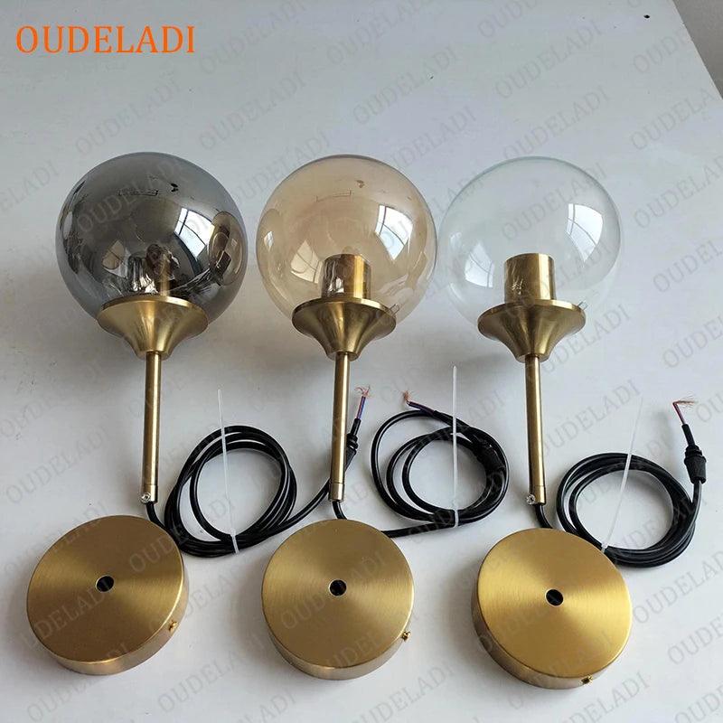 Luminaire Élégant en Verre Fumé et Laiton IL583947-ILLUMEEN.COM