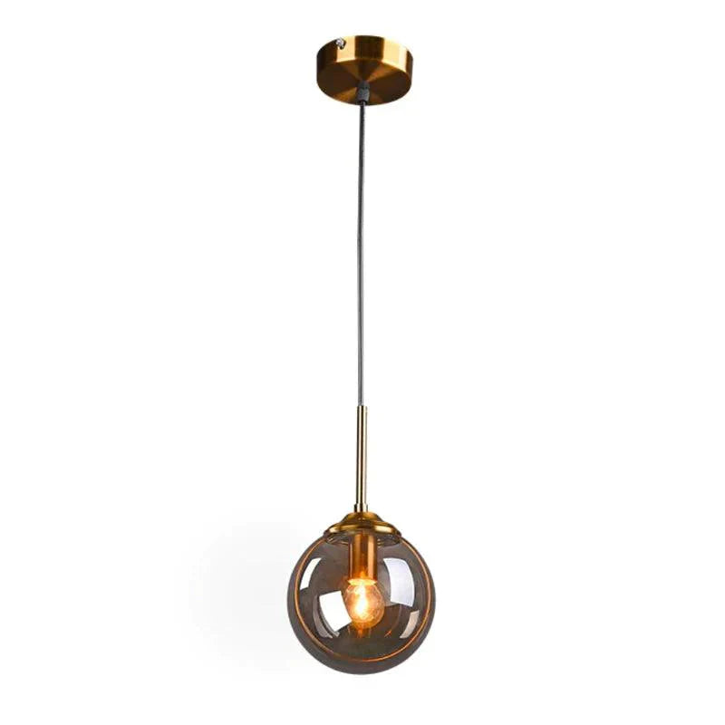 Luminaire Élégant en Verre Fumé et Laiton IL583947-ILLUMEEN.COM