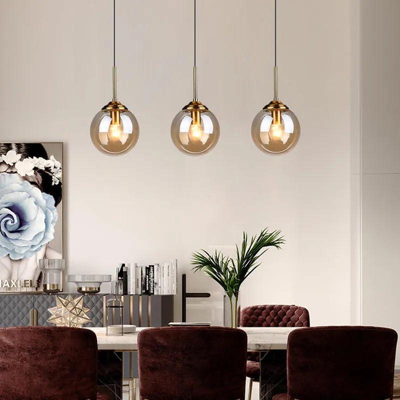 Luminaire Élégant en Verre Fumé et Laiton IL583947-ILLUMEEN.COM