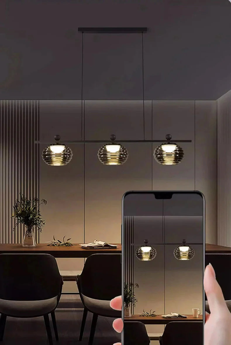 Luminaire Élégant en Verre Inspiré, Design Unique IL582304-ILLUMEEN.COM