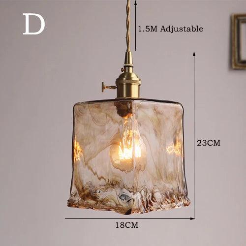 Luminaire Élégant en Verre Marbré avec Laiton IL582407-ILLUMEEN.COM