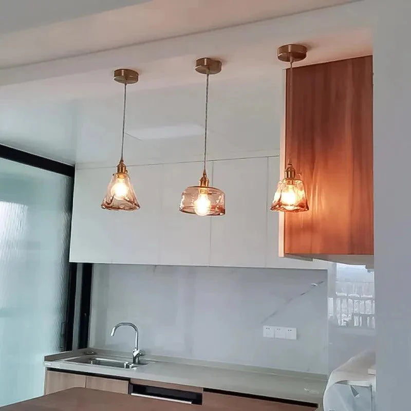 Luminaire Élégant en Verre Marbré avec Laiton IL582407-ILLUMEEN.COM