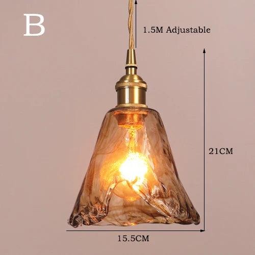 Luminaire Élégant en Verre Marbré avec Laiton IL582407-ILLUMEEN.COM