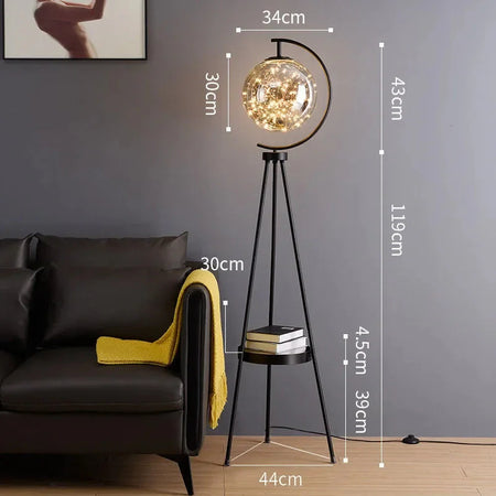 Luminaire Élégant en Verre Noir et Or IL482639-ILLUMEEN.COM