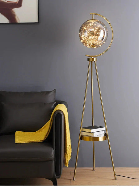 Luminaire Élégant en Verre Noir et Or IL482639-ILLUMEEN.COM