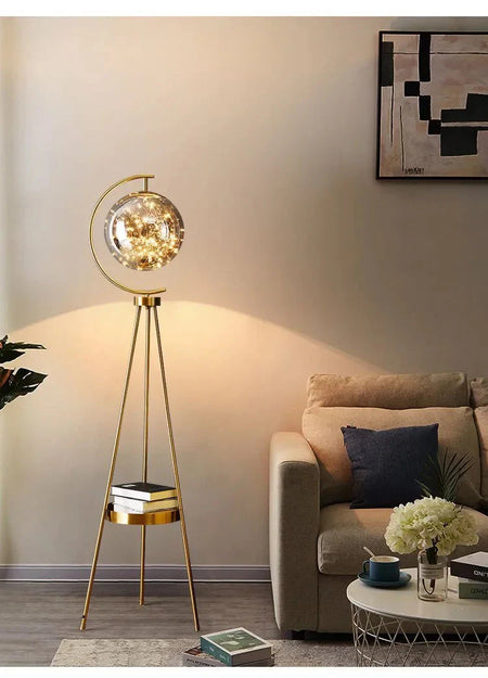 Luminaire Élégant en Verre Noir et Or IL482639-ILLUMEEN.COM
