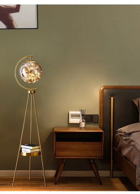Luminaire Élégant en Verre Noir et Or IL482639-ILLUMEEN.COM