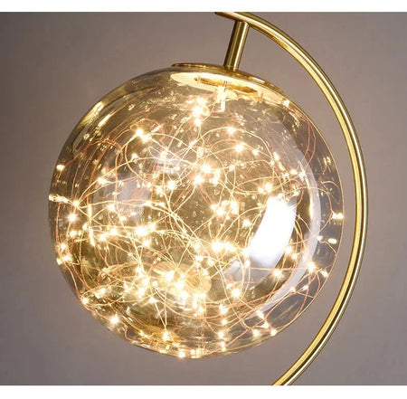 Luminaire Élégant en Verre Noir et Or IL482639-ILLUMEEN.COM