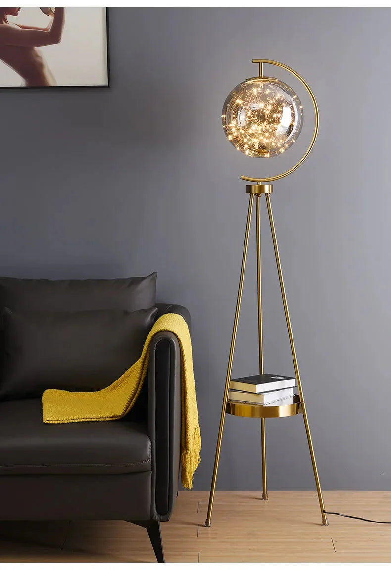 Luminaire Élégant en Verre Noir et Or IL482639-ILLUMEEN.COM