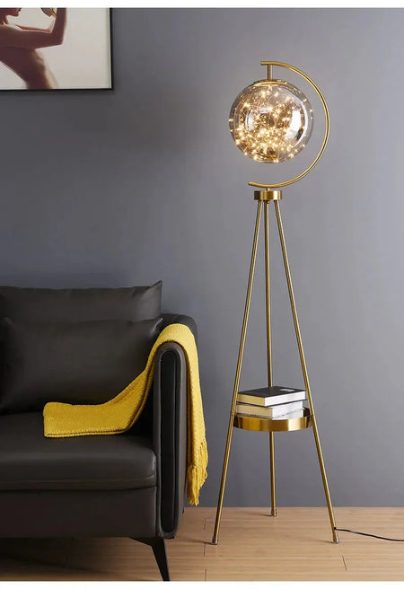 Luminaire Élégant en Verre Noir et Or IL482639-ILLUMEEN.COM
