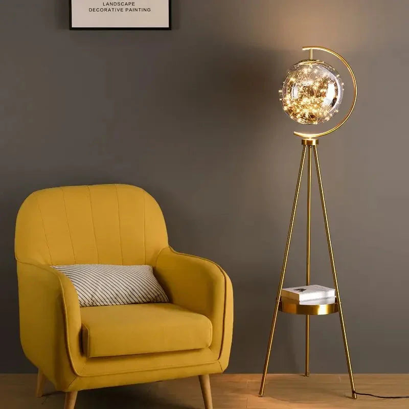 Luminaire Élégant en Verre Noir et Or IL482639-ILLUMEEN.COM