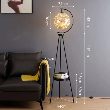 Luminaire Élégant en Verre Noir et Or IL482639-ILLUMEEN.COM
