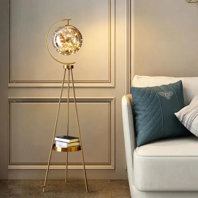 Luminaire Élégant en Verre Noir et Or IL482639-ILLUMEEN.COM