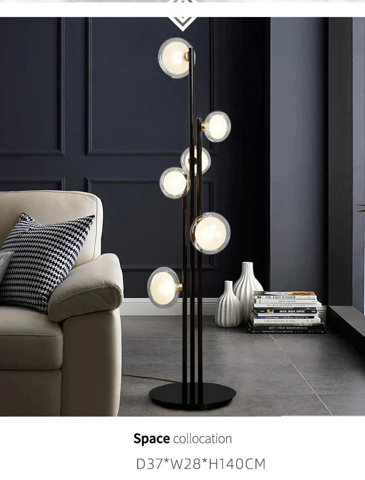 Luminaire Élégant en Verre Noir Minimaliste IL527913-ILLUMEEN.COM