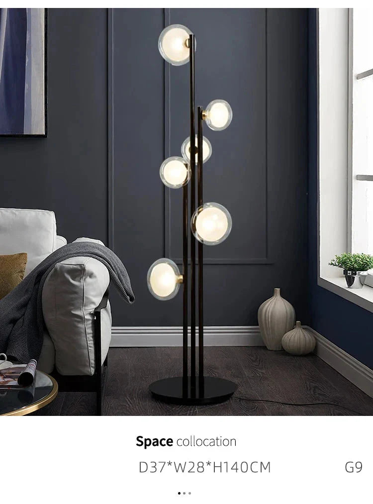 Luminaire Élégant en Verre Noir Minimaliste IL527913-ILLUMEEN.COM