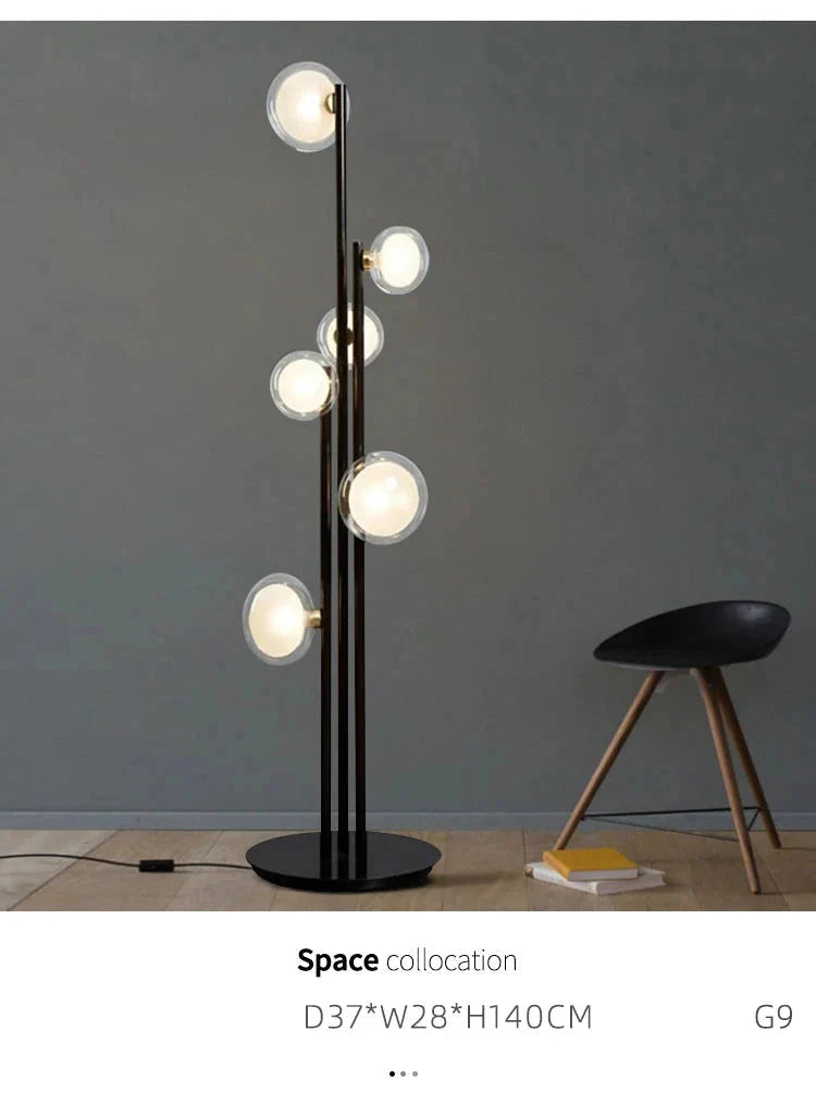 Luminaire Élégant en Verre Noir Minimaliste IL527913-ILLUMEEN.COM